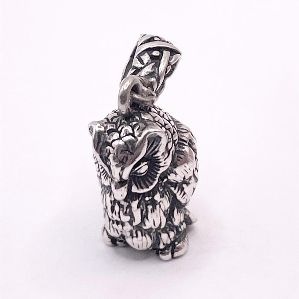 Solid Sterling Silver Owl Pendant - image 5